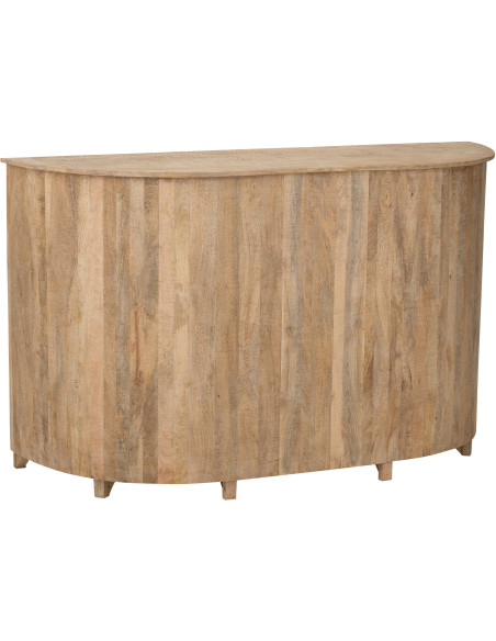 Grand Meuble bar rustique chic 5 étagères 9 range-bouteilles en Bois de manguier Naturel Lounge - 1