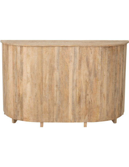 Grand Meuble bar rustique chic 5 étagères 9 range-bouteilles en Bois de manguier Naturel Lounge - 2