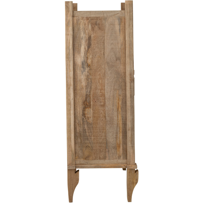 Grand Buffet ethnique chic Haut 2 portes en Bois de manguier Naturel Silex - 3
