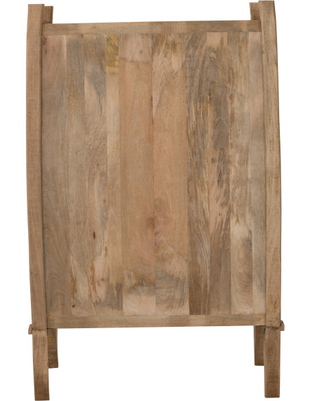 Grand Buffet ethnique chic Haut 2 portes en Bois de manguier Naturel Silex - 4