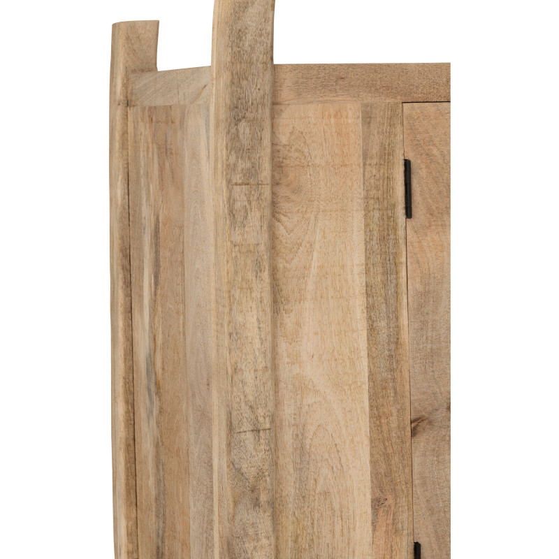 Grand Buffet ethnique chic Haut 2 portes en Bois de manguier Naturel Silex - 7