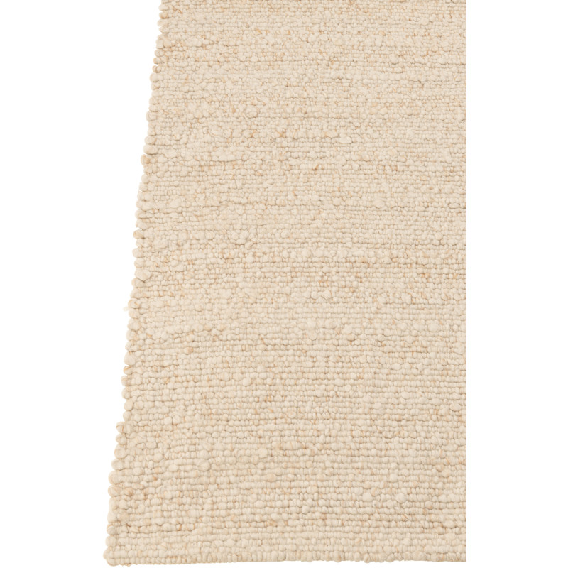Grand Tapis scandinave chic Rectangulaire 200x300 en Tissu Beige Blanc écru Motif tissé Evarst - 2