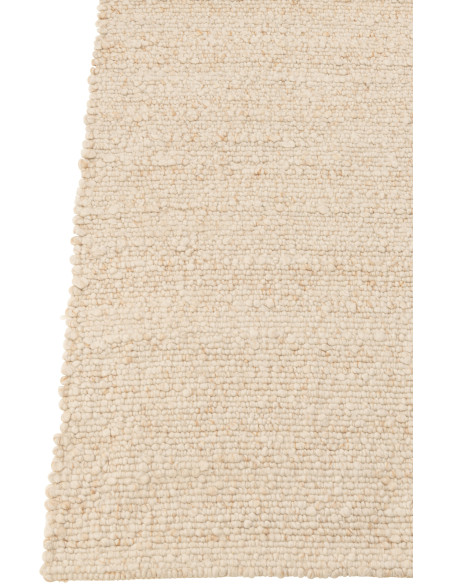 Grand Tapis scandinave chic Rectangulaire 200x300 en Tissu Beige Blanc écru Motif tissé Evarst - 2