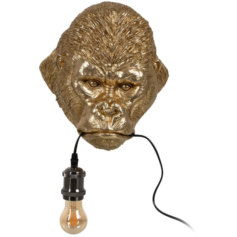Applique murale Gorille en Résine Doré Kingsley - 6