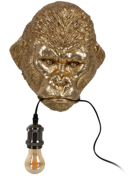 Applique murale Gorille en Résine Doré Kingsley - 6