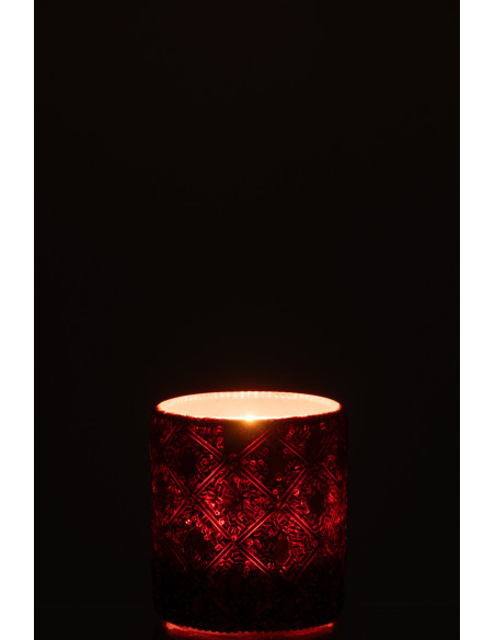 Photophore bohème oriental Diamètre 7 cm en Verre Marron foncé Perle Marron rouille Pyris - 3