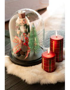 Grande Cloche décorative Casse Noisette Hauteur 29 cm en Verre Rouge Vert Nutsino - 2