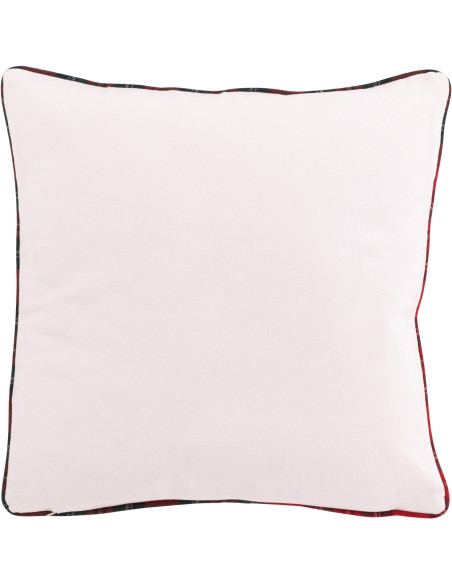 Coussin original Carré 45x45 en Coton Blanc Rouge Motif boules de Noël Jollyvia - 3