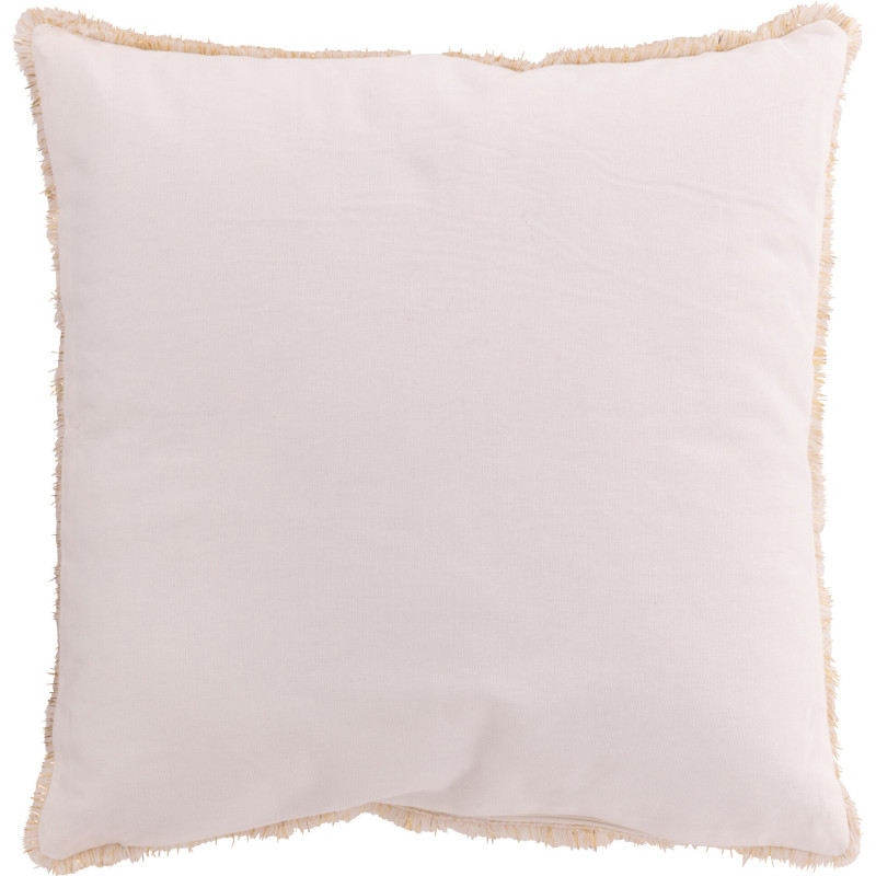 Coussin original Carré 45x45 en Coton Blanc Doré Motif boules de Noël Jollyvia - 2