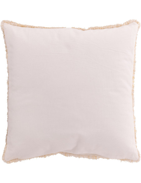 Coussin original Carré 45x45 en Coton Blanc Doré Motif boules de Noël Jollyvia - 2