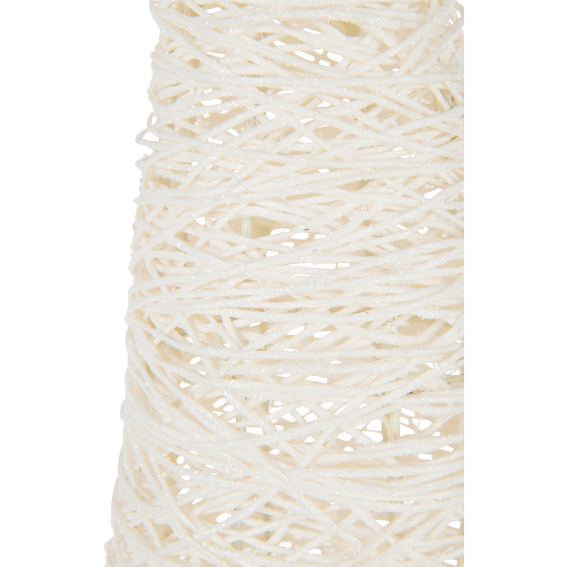 Grand Sapin de Noël moderne déco Hauteur 85 cm en Métal Papier Blanc Sylveno - 3