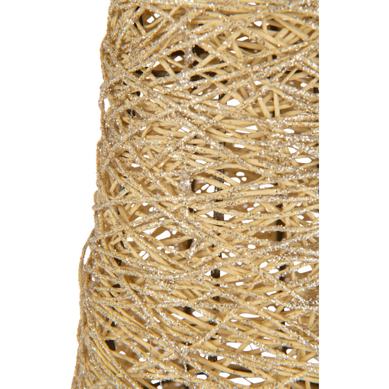 Grand Sapin de Noël moderne déco Hauteur 85 cm en Métal Papier Doré Sylveno - 2