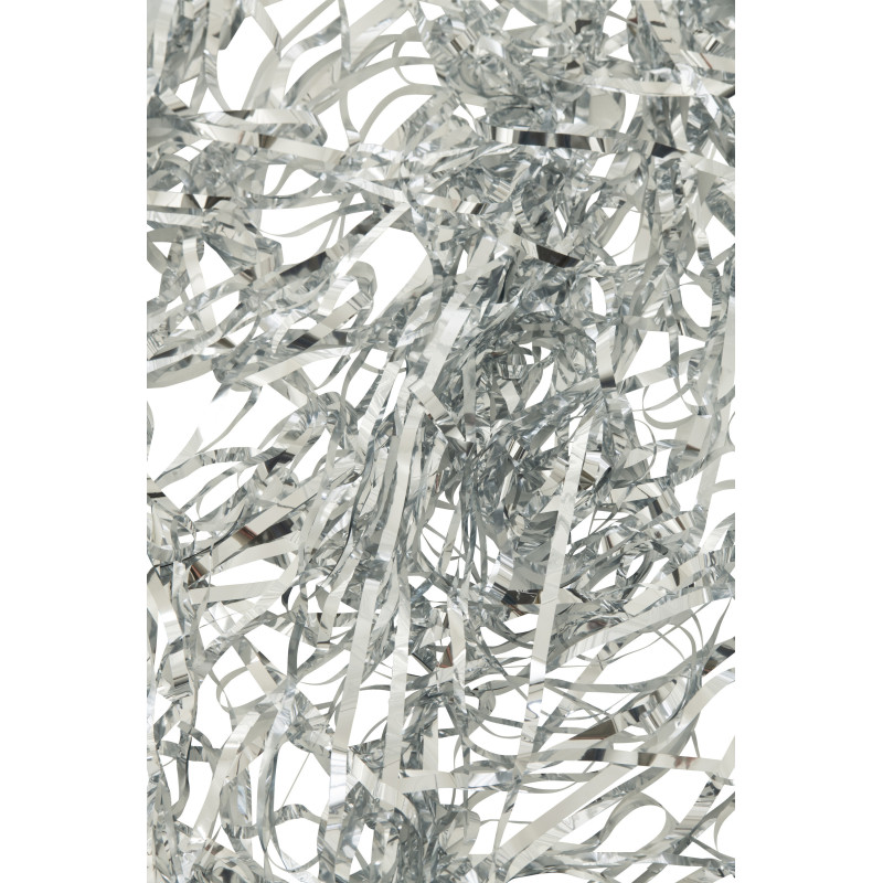 Rideau de porte déco Franges 200x500 en Vinyle Argenté Brillant Disco - 3