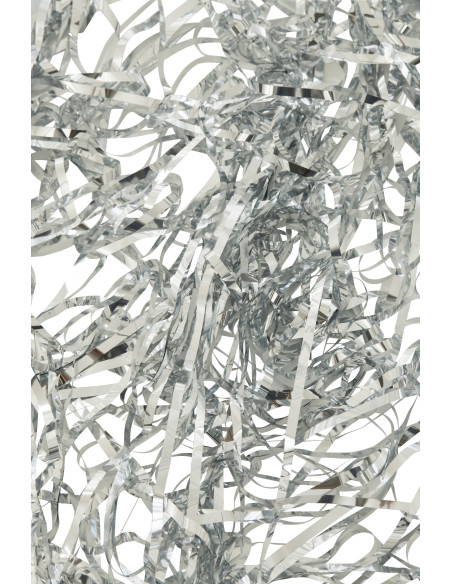 Rideau de porte déco Franges 200x500 en Vinyle Argenté Brillant Disco - 3