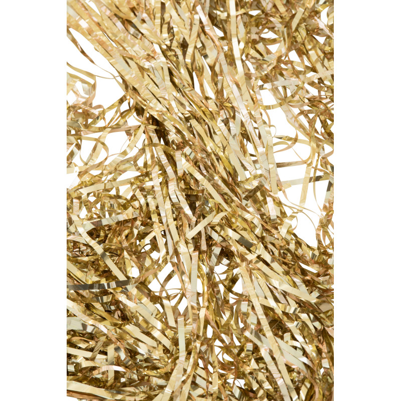 Rideau de porte déco Franges 200x500 en Vinyle Doré Brillant Disco - 3