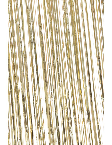 Rideau de porte déco Franges 200x500 en Vinyle Doré Brillant Disco - 4