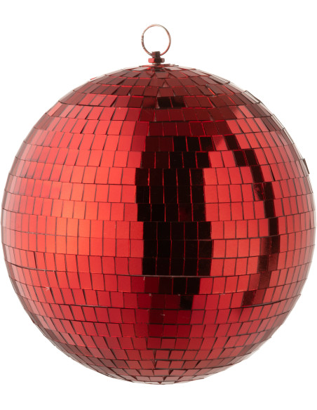 Petite Boule à facettes Disco 25 cm en Miroir Rouge Sparkys - 1
