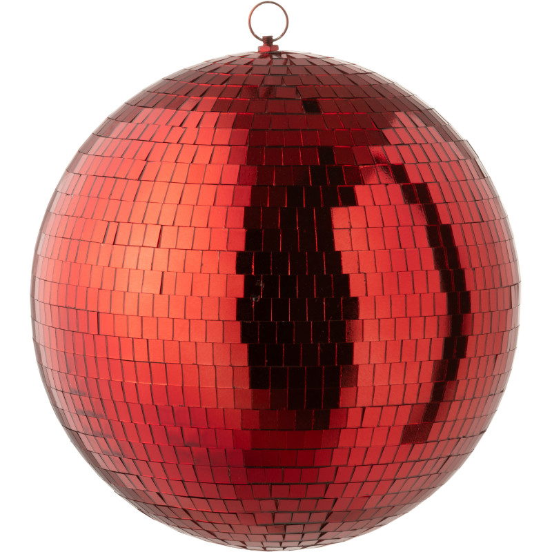 Boule à facettes Disco 30 cm en Miroir Rouge Sparkys - 1