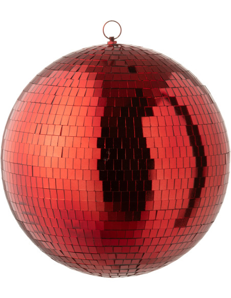 Boule à facettes Disco 30 cm en Miroir Rouge Sparkys - 1