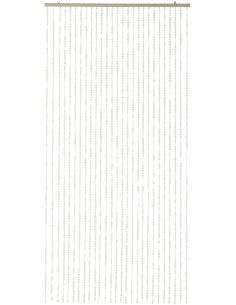 Rideau de porte déco Perles 90x200 en Plastique Transparent Disco - 1
