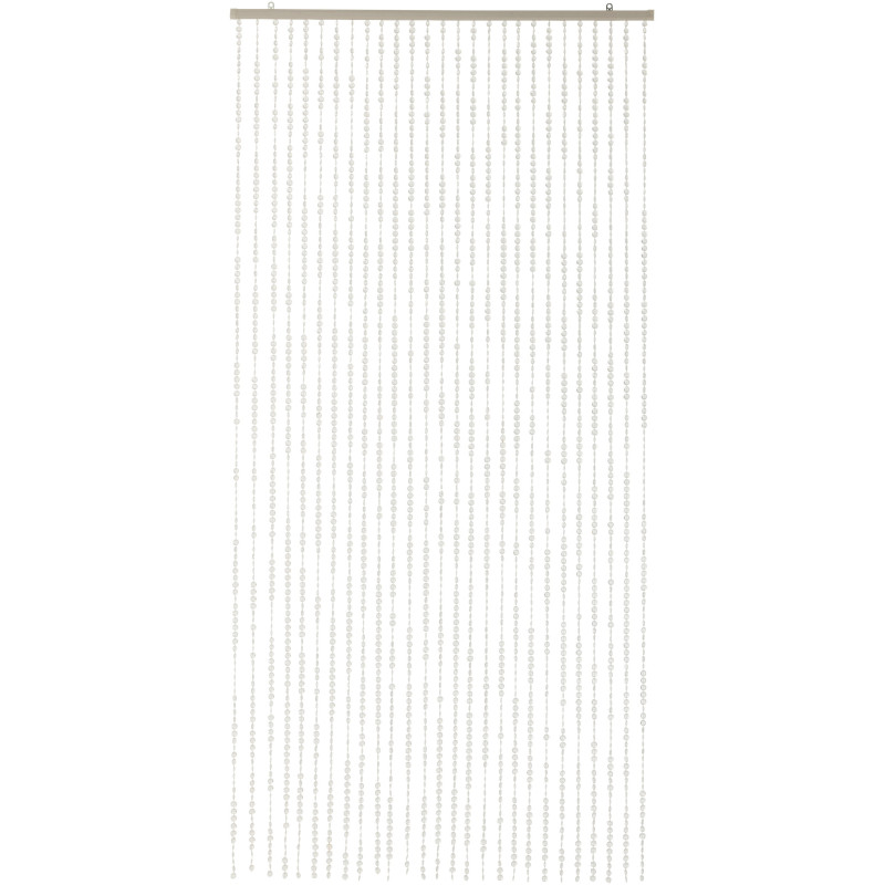 Rideau de porte déco Perles 90x200 en Plastique Transparent Disco - 1