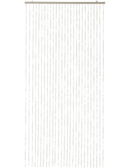 Rideau de porte déco Perles 90x200 en Plastique Transparent Disco - 1