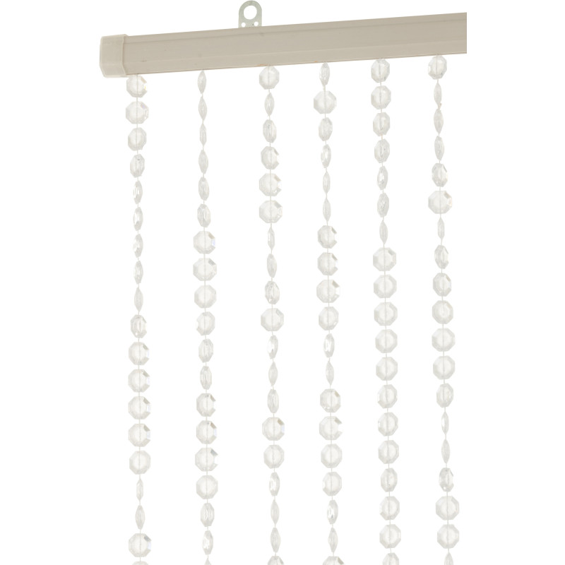 Rideau de porte déco Perles 90x200 en Plastique Transparent Disco - 2