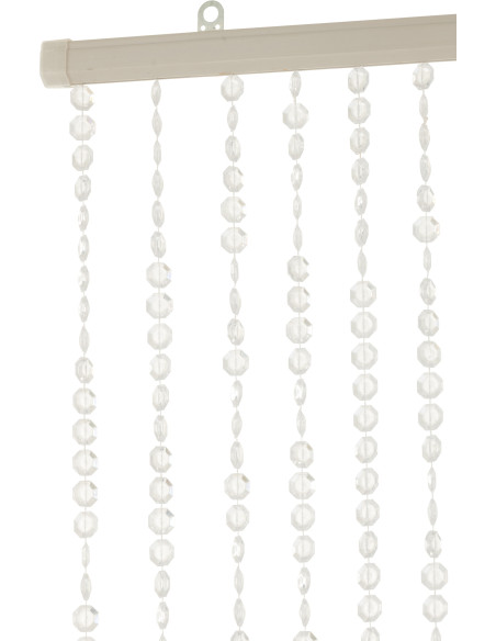 Rideau de porte déco Perles 90x200 en Plastique Transparent Disco - 2
