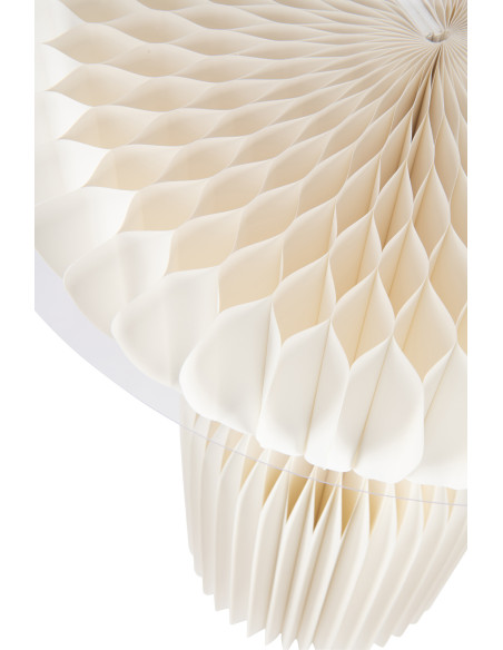Sellette haute originale pliante Ronde en Papier Blanc cassé Acrylique Transparent Origia - 2