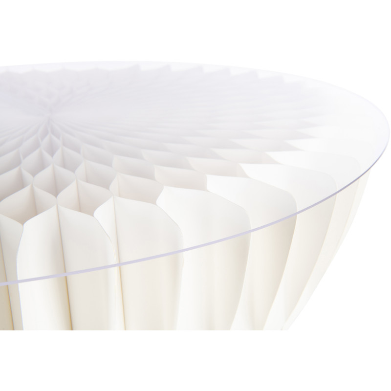 Sellette haute originale pliante Ronde en Papier Blanc cassé Acrylique Transparent Origia - 5