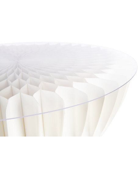 Sellette haute originale pliante Ronde en Papier Blanc cassé Acrylique Transparent Origia - 5