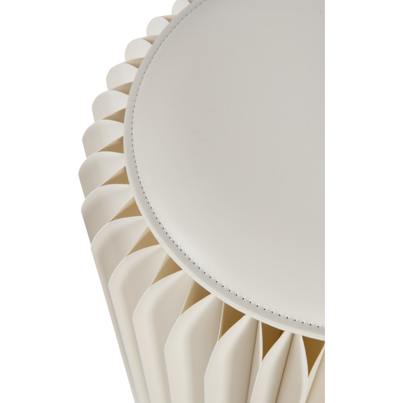 Tabouret pouf original pliant en Papier Blanc cassé Origia - 5