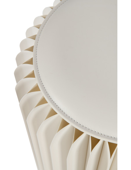 Tabouret pouf original pliant en Papier Blanc cassé Origia - 5