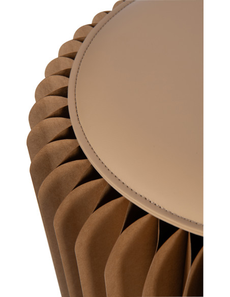 Tabouret pouf original pliant en Papier Marron camel Origia - 5