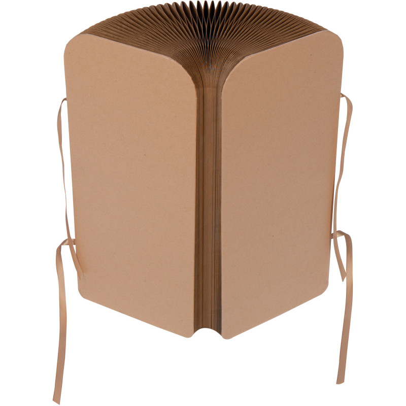 Tabouret pouf original pliant en Papier Marron camel Origia - 7