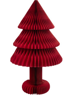Grand Sapin de Noël XL déco pliable Hauteur 100 cm en Papier Rouge Papyria - 1