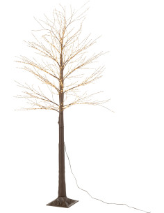 Grand Arbre décoratif lumineux Branches nues Hauteur 180 cm en Plastique Marron Ilunor - 1