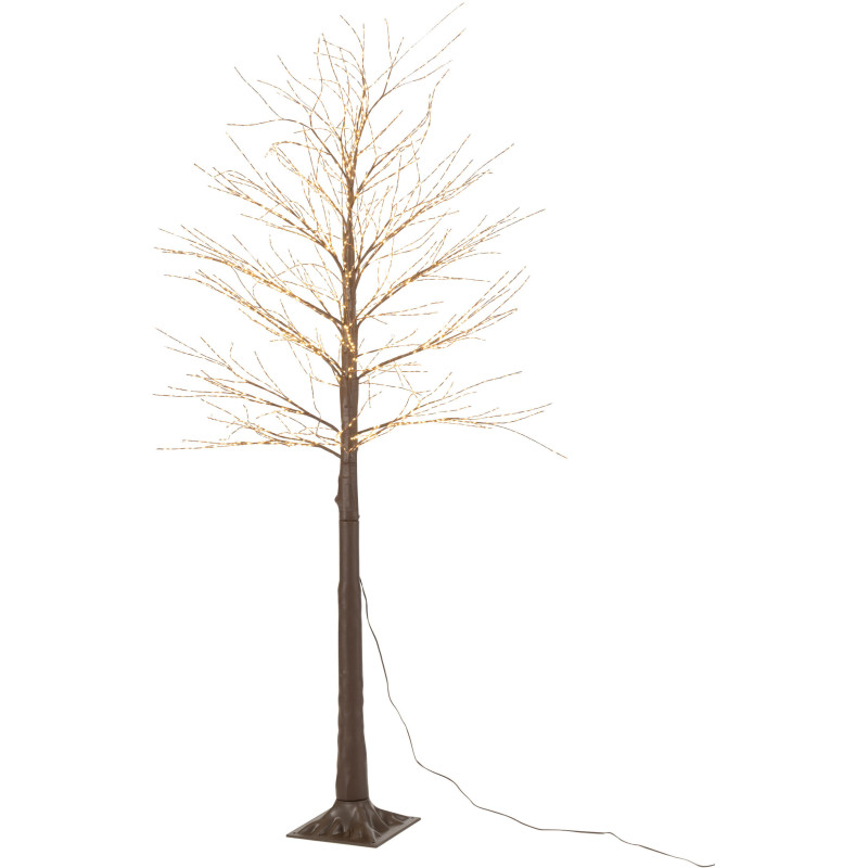 Grand Arbre décoratif lumineux Branches nues Hauteur 180 cm en Plastique Marron Ilunor - 1