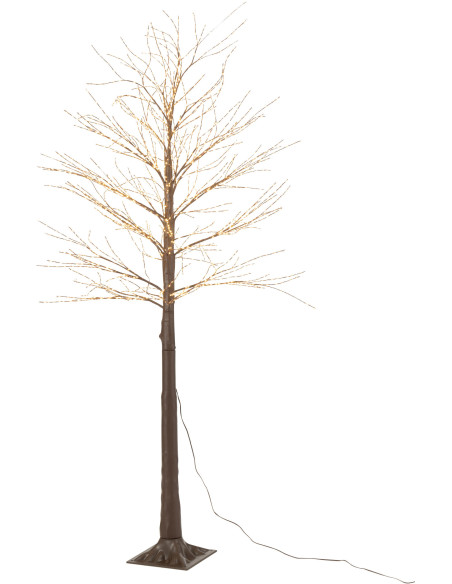 Grand Arbre décoratif lumineux Branches nues Hauteur 180 cm en Plastique Marron Ilunor - 1