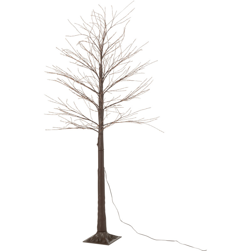 Grand Arbre décoratif lumineux Branches nues Hauteur 180 cm en Plastique Marron Ilunor - 2