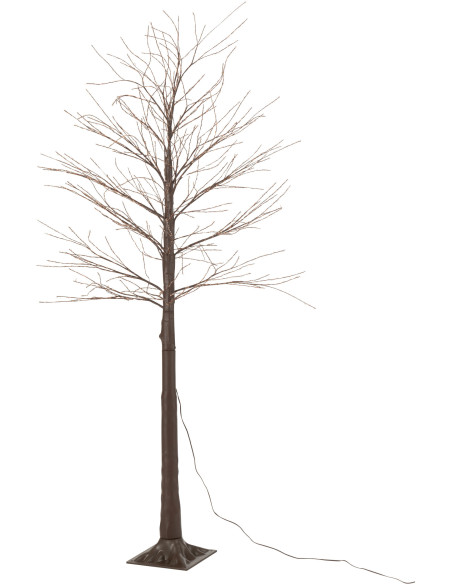 Grand Arbre décoratif lumineux Branches nues Hauteur 180 cm en Plastique Marron Ilunor - 2