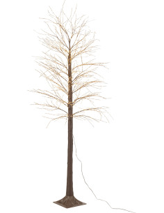 Grand Arbre décoratif lumineux Branches nues Hauteur 210 cm en Plastique Marron Ilunor - 1