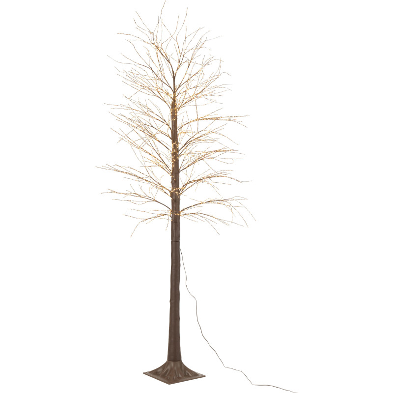 Grand Arbre décoratif lumineux Branches nues Hauteur 210 cm en Plastique Marron Ilunor - 1
