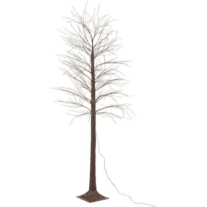 Grand Arbre décoratif lumineux Branches nues Hauteur 210 cm en Plastique Marron Ilunor - 2