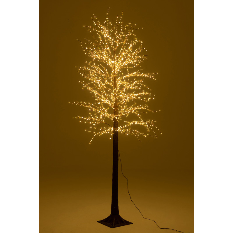 Grand Arbre décoratif lumineux Branches nues Hauteur 210 cm en Plastique Marron Ilunor - 3