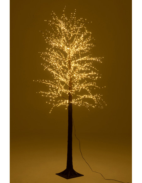 Grand Arbre décoratif lumineux Branches nues Hauteur 210 cm en Plastique Marron Ilunor - 3