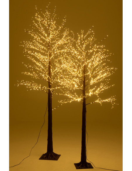 Grand Arbre décoratif lumineux Branches nues Hauteur 210 cm en Plastique Marron Ilunor - 7