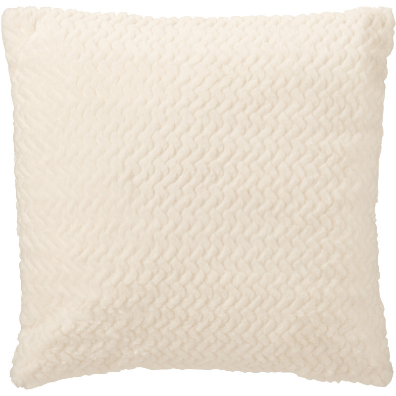 Coussin moderne chic Carré 45x45 en Tissu Blanc Motif chevrons Arista - 1