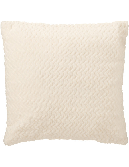 Coussin moderne chic Carré 45x45 en Tissu Blanc Motif chevrons Arista - 1