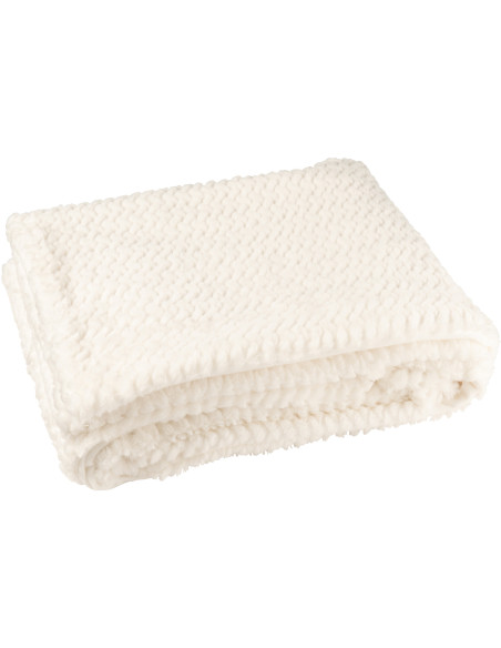 Plaid moderne chic 130x180 en Tissu Blanc Motif chevrons Arista - 2